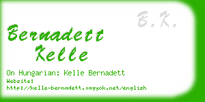 bernadett kelle business card